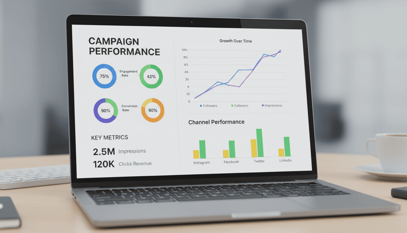 Social media campaign performance dashboard